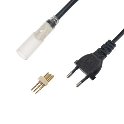 Установочный набор для дюралайта 3W диаметр 13мм (блок питания ПВХ с диодным мостом и вилкой, заглуш