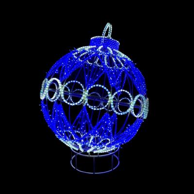 Светодиодная фигура "Новогодний Шар" Laitcom, 1,3м, провод ПВХ прозр., P65, бело-синий