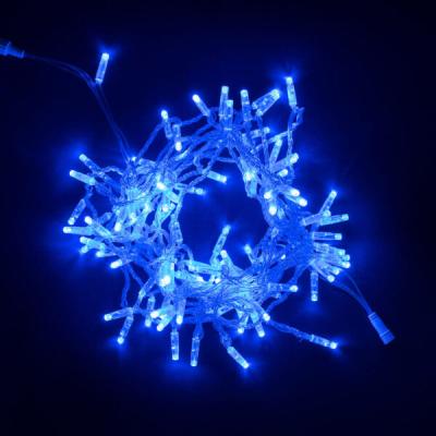 Светодиодная нить Laitcom, с колпачком 10м, 100 LED, 24V, IP65, прозр. пр., синий