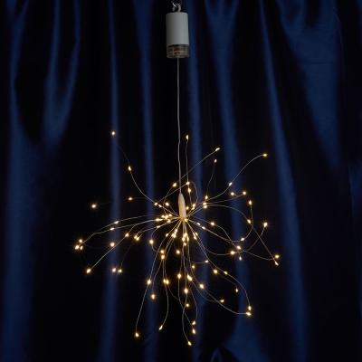 Светодиодная гирлянда украшение Фейерверк Feron CL595, 100 LED 0.3м, 2700K, батарейки 4*АА, IP20