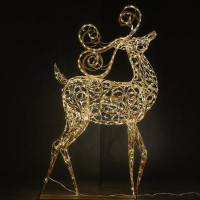 Декоративная 3D Олень с витыми рогами 180 см Neon-Night