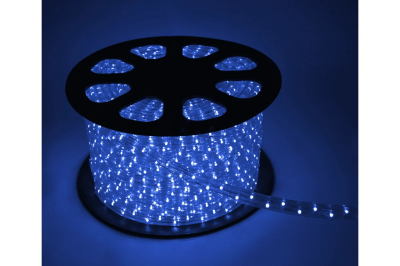 Шнур светодиодный Дюралайт 2W 1.8Вт/м IP65 220В d13мм постоянное свечение син. (уп.100м) КОСМОС KOC-