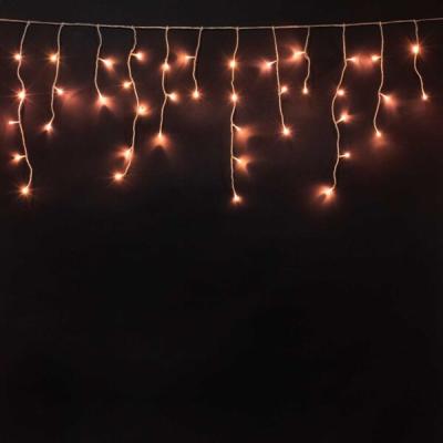 Бахрома на батарейках Laitcom с таймером 3м, 3 бат. "D", 4,5V, прозр. провод, медовое золото