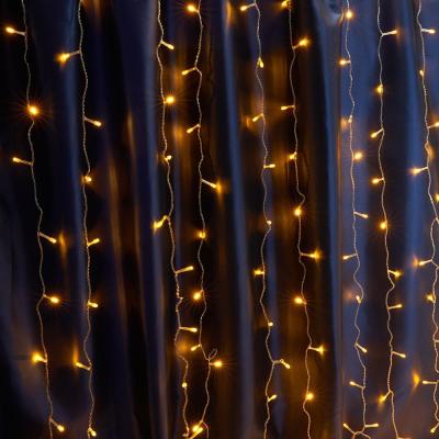 Светодиодная гирлянда занавес Feron CL18, 230V 160 LED 1,5*1,5м, желтый, IP44, шнур 3м.