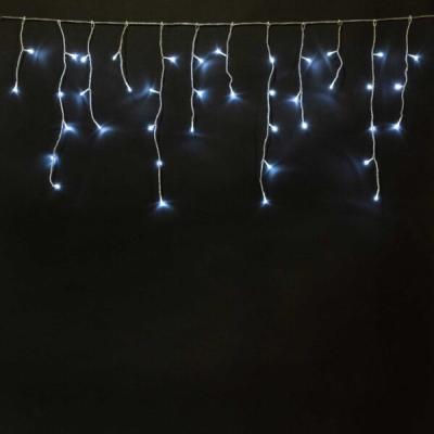 Изображение Бахрома на бат. Laitcom с таймером 3м, 100 LED, IP65, 3 бат. "D", 4,5V, прозр. пр., белый