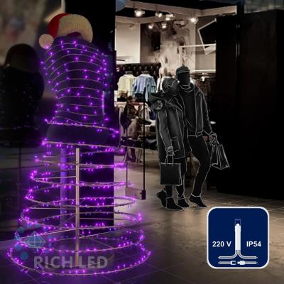 Светодиодные гирлянды RichLed Нить 10 м, 220 В, пост. свечение, прозр.провод, цвет фиолетовый Светодиодные гирлянды RichLed Нить 10 м, 220 В, пост. свечение, прозр.провод, цвет фиолетовый