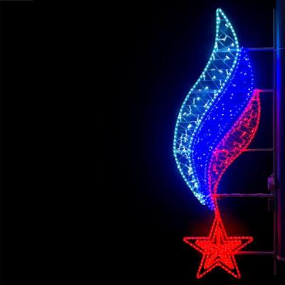 Светодиодная Консоль «Звезда с Российским Флагом» Laitcom 60 х 200 см, Триколор, 220В