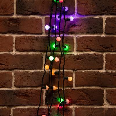 Гирлянда Мультишарики Ø17,5 мм, 10 м, МУЛЬТИ, темно-зеленый ПВХ, IP65, динамика, 230В