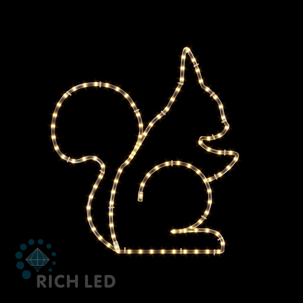 Световая 2Д Елочная игрушка RichLed Белка МИНИ (деколейс+дюралайт), 24В