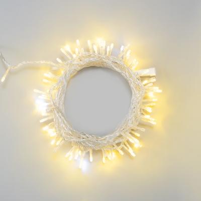 Светодиодная нить Laitcom, 10 м, 100 LED, IP54, прозр. провод, мерц.белого диода, т. белый