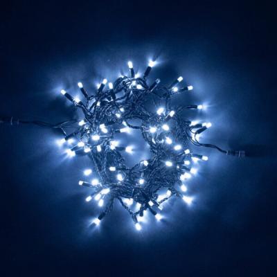 Светодиодная нить Laitcom с колпачком, 10м, 24В, 100 LED, провод черный ПВХ, IP65, белый