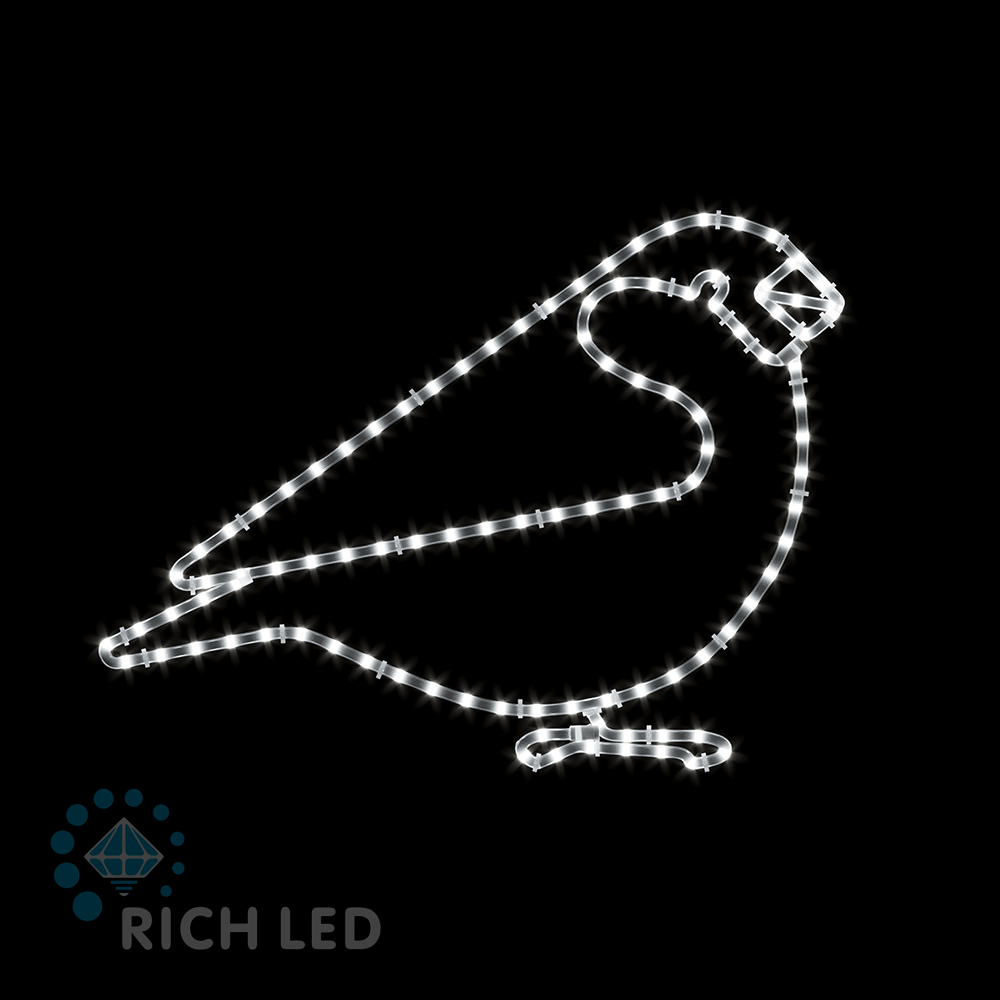 Световая 2Д Елочная игрушка RichLed Птица МИНИ (деколейс+дюралайт), 24В