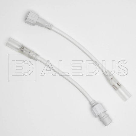 Качественная картинка Соединитель ALEDUS нить-дюралайт, белый, 2Pin
