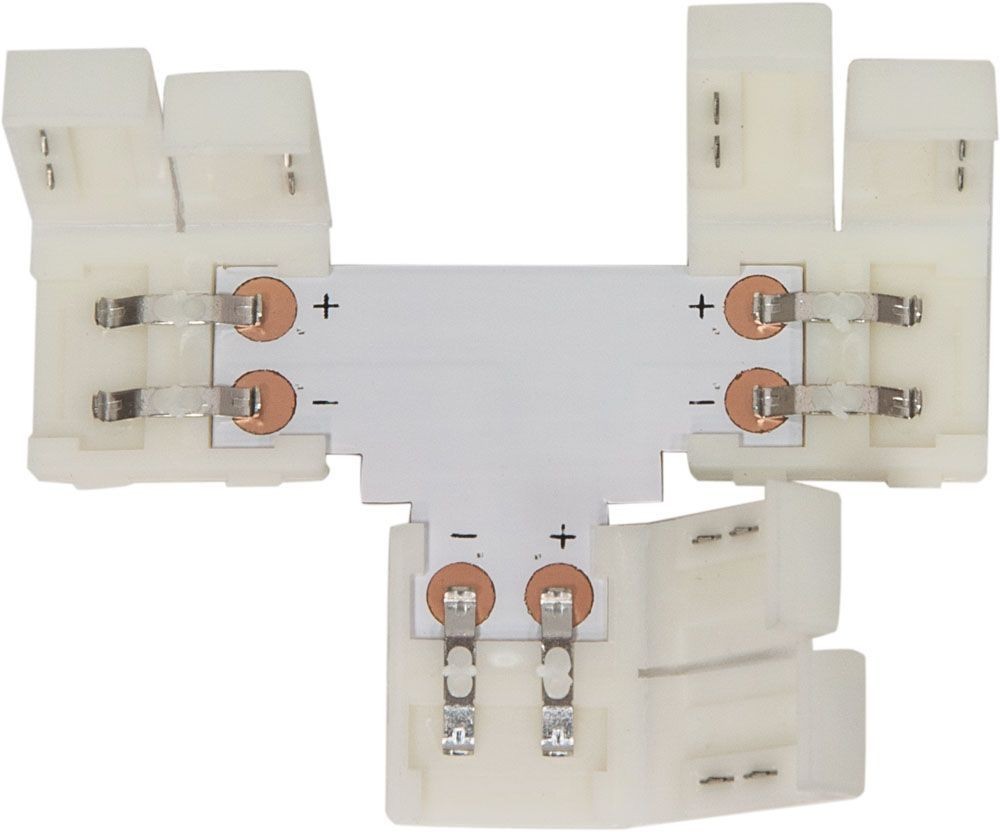 Качественная картинка Комплект Т коннекторов  с соединителем для светодиодной ленты Feron RGB (5050/10мм), LD189