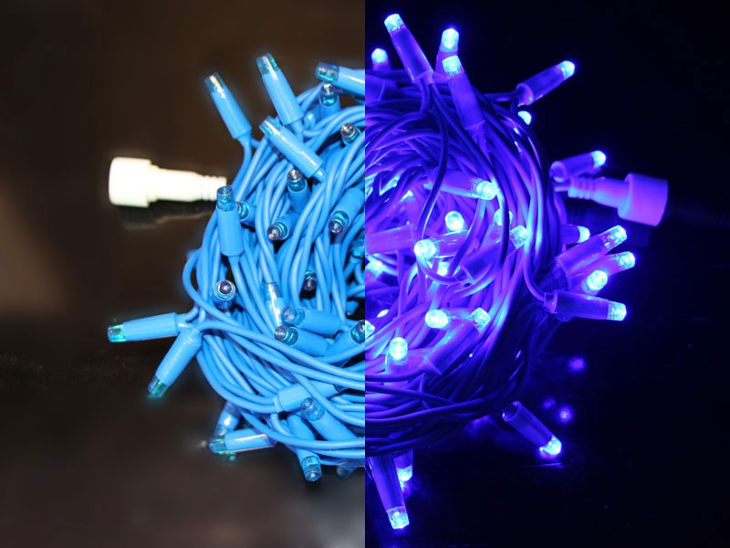 Качественная картинка Светодиодные гирлянды RichLed Нить 10 м, 220 В, пост. свечение, IP54, прозр.провод. цвет синий