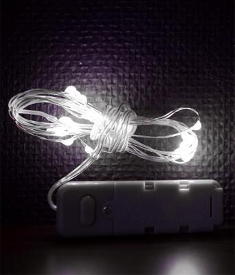 Светодиодная нить Laitcom "Роса" 2 м, 20 led, IP20, 3АG13 бат., прозрачный провод,белый