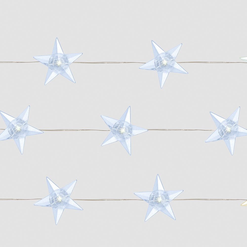 Качественная картинка Светодиодная гирлянда линейная Feron Звездочки USB 20LED 5000K, IP 20, 1.8м, CL571