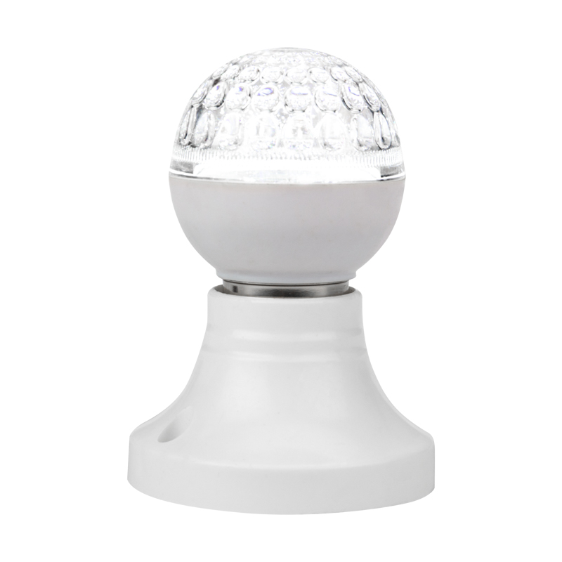 Качественная картинка Лампа светодиодная, диаметр 50мм, E27, 9 LED, 1Вт, БЕЛЫЙ, прозрачная колба, 230В NEON-NIGHT