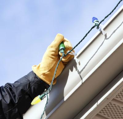 Монтаж гирлянды нить (1 м)