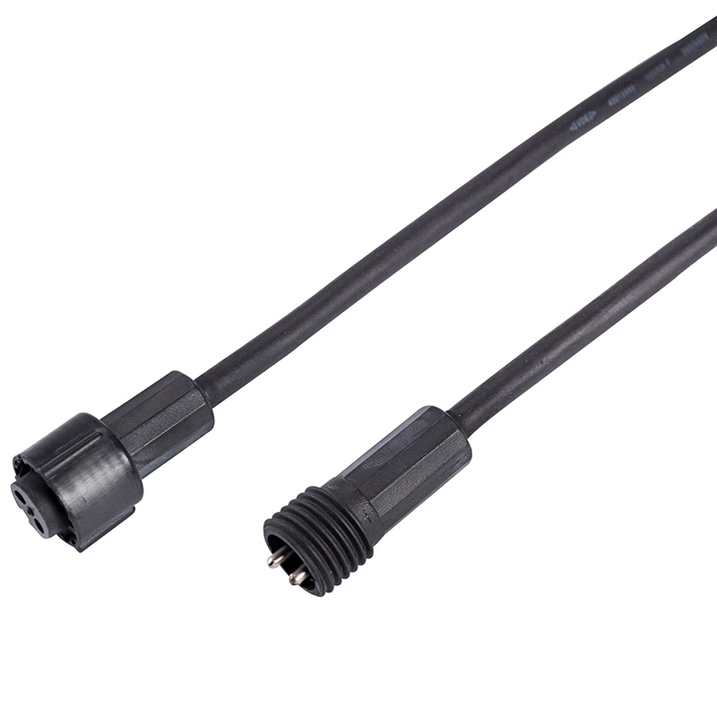 Качественная картинка Удлинитель (шнур) для подключения уличных гирлянд 1м черный ПВХ NEON-NIGHT