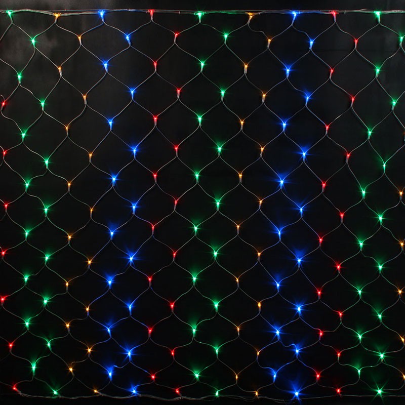 Качественная картинка Светодиодная сетка RichLed 2*3 м, 220 В, 8 режимов свечения, мульти цвет