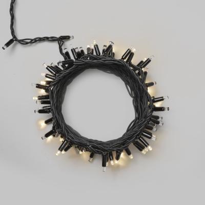 Светодиодная нить Laitcom, мерцание 100%, 10м, 100 LED, IP65, 220-230V, черн. провод, теплый белый