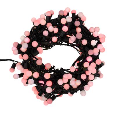 Гирлянда светодиодная Мультишарики Ø17,5мм 20м КРАСНЫЙ черный ПВХ IP65 статика 230В