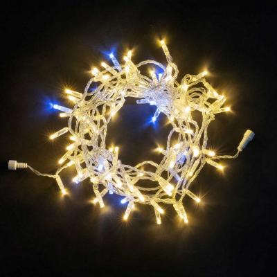 Светодиодная нить с колпач. Laitcom, 10 м, 220В, IP65, 100 led, прозрачный провод, теплый белый