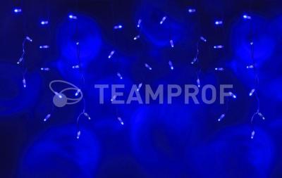 Светодиодная бахрома Teamprof 3х0.6м, IP65, герм.колп., мерцание, белый провод, синяя