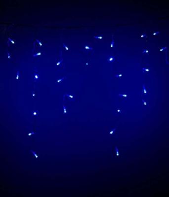 Светодиодная бахрома Laitcom 4,9x0,5м, 240 LED, IP54, прозр.провод синий (мерц. БЕЛЫЙ ДИОД)