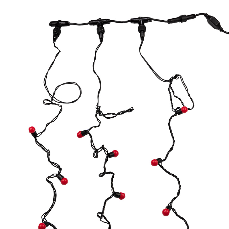 Качественная картинка Гирлянда NEON-NIGHT ClipLight - ШАРИКИ 24V, 3 нити по 20 м, Красный
