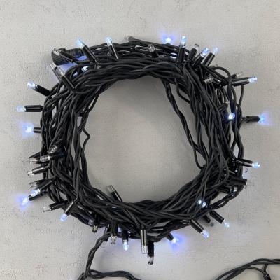 Светодиодная нить Laitcom, мерцание 100%, 10м, 100 LED, IP65, 220-230V, черн. провод, белый