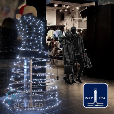 Светодиодные гирлянды RichLed Нить 10 м, 220 В, пост.свеч., IP54, прозр.провод, белый