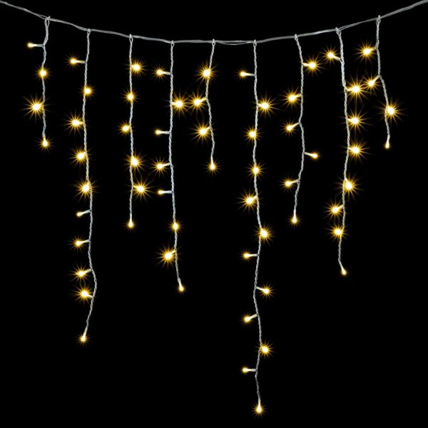 Качественная картинка Светодиодная бахрома Laitcom 4,8x0,9м, 348 LED, IP65, прозр. пр.,  шампань CH