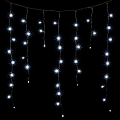 Светодиодная бахрома с колпачком Laitcom 3,2x0,9м, 180 LED, IP65, черн.провод ПВХ, белый