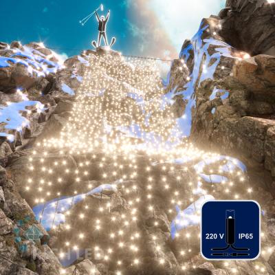 Светодиодный занавес RichLed, 2*9 м, 220 В, пост. свечение, IP 65, герметичный колпачок, цвет белый