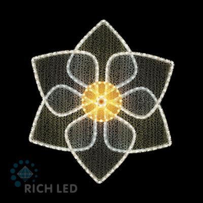 Светодиодный цветок Нарцисс RichLed, 0,85 м, тепло-белый