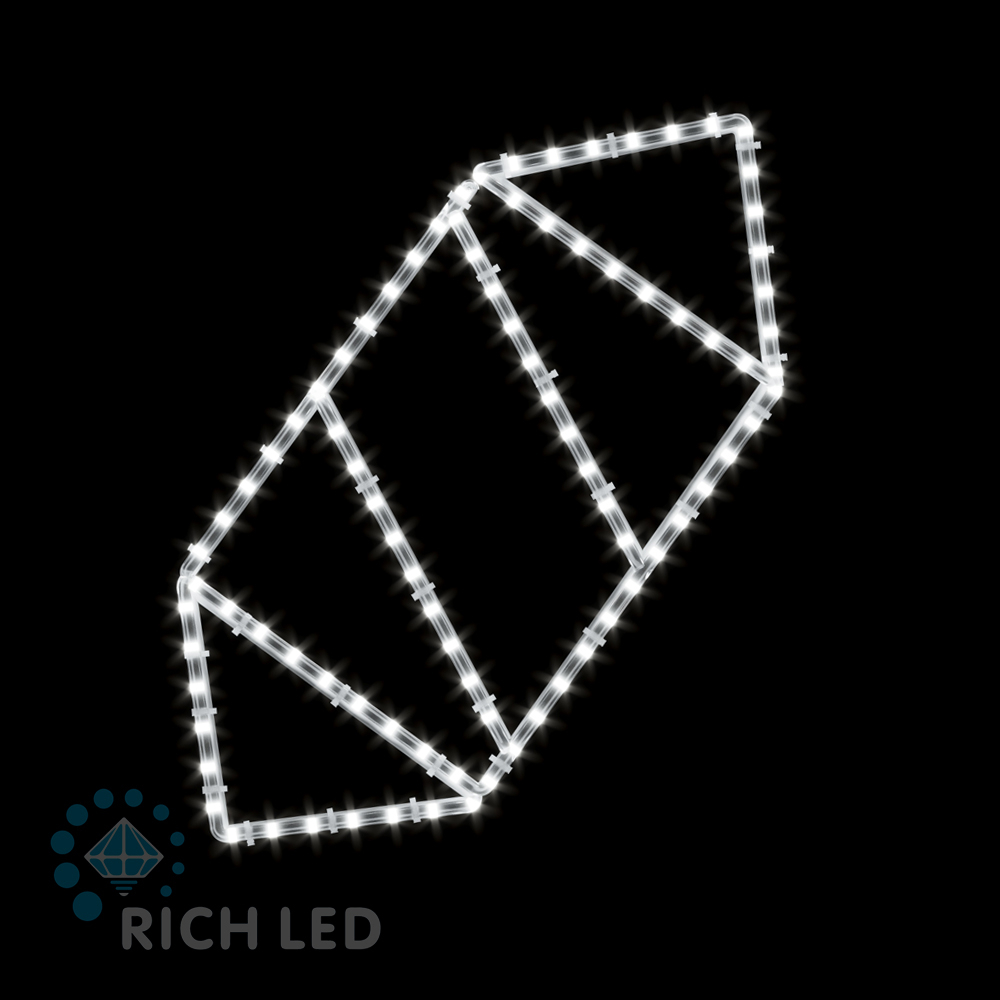 Световая 2Д Елочная игрушка RichLed Конфета №1 МИНИ (деколейс+дюралайт), 24В