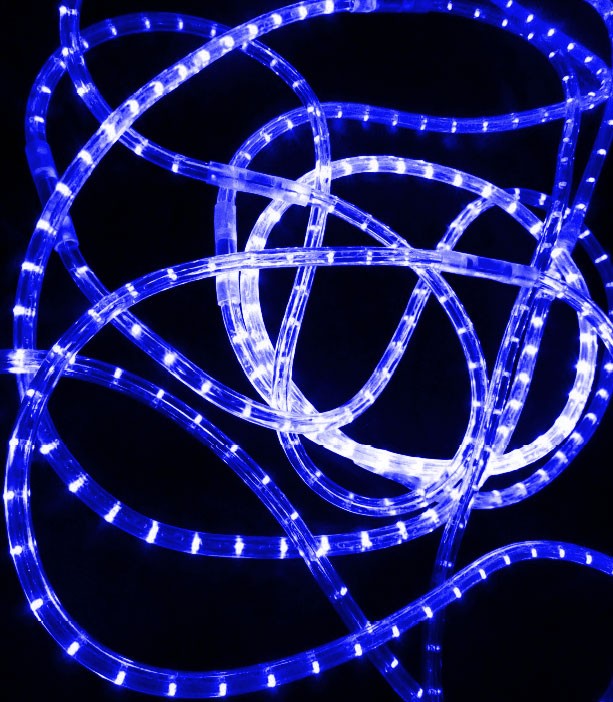 Качественная картинка Дюралайт 3-х проводной RichLed, 8 режимов свечения, цвет синий