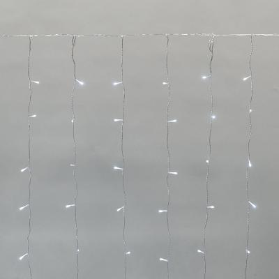 Светодиодный дождь NEON-NIGHT 2х3м БЕЛЫЙ, мерцание, прозрачный провод, IP44,, 230В