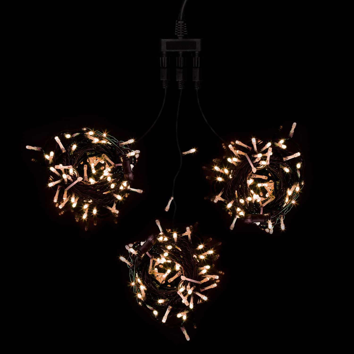 Комплект гирлянды Laitcom, 5x20м, 220В, 1000 LED, провод черн.каучук 2,3мм, мерцание белого диода