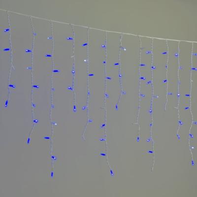 Светодиодная бахрома Laitcom 3,2 x 0,9 м, белый провод каучук, 168 led, IP65, синий с мерц