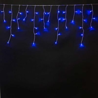 Бахрома на батар.  Laitcom с таймером 3м, 100 LED, IP65, 3 бат. "D", 4,5V, прозр. пр., синий