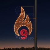 Светодиодные уличные консоли ко Дню победы Rich LED. Тип 9-3 т Золотой деколейс_кр.девятка