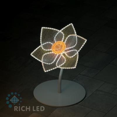 Светодиодный цветок Нарцисс RichLed, 1 м, тепло-белый