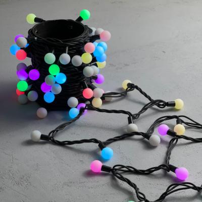 Светодиодные «Шарики» Laitcom 10м RGB 220B, Диаметр Шарика 23мм, 100 LED, Провод Черный Каучук, IP65 Светодиодные «Шарики» Laitcom 10м RGB 220B, Диаметр Шарика 23мм, 100 LED, Провод Черный Каучук, IP65