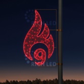 Светодиодные уличные консоли ко Дню победы Rich LED. Тип 9-3 т Красный деколейс_кр.девятка