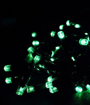 Светодиодная нить Laitcom, мерцание, 10м, 100 LED, IP54, 220-230V, черн. пр., зеленый