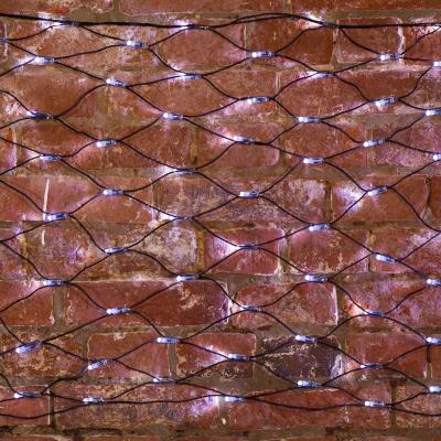 Cветодиодная cеть NEON-NIGHT 2х0,7м БЕЛЫЙ черный ПВХ IP65 динамика 230В