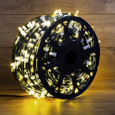 Гирлянда NEON-NIGHT Clip Light 12V шаг 150 мм, ТЕПЛЫЙ БЕЛЫЙ, мерцание